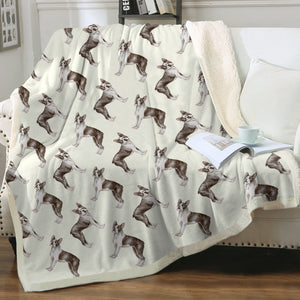 Watercolor Elegance Boston Terriers Fleece Blanket - 8 Colors-Blanket-Bedding, Blankets, Boston Terrier, Home Decor-5