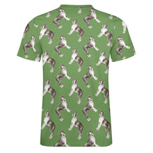 Load image into Gallery viewer, Watercolor Elegance Boston Terriers Men&#39;s Cotton T-Shirt-Apparel-Apparel, Boston Terrier, Dog Dad Gifts, Shirt, T Shirt-14