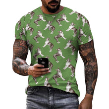 Load image into Gallery viewer, Watercolor Elegance Boston Terriers Men&#39;s Cotton T-Shirt-Apparel-Apparel, Boston Terrier, Dog Dad Gifts, Shirt, T Shirt-16