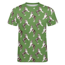 Load image into Gallery viewer, Watercolor Elegance Boston Terriers Men&#39;s Cotton T-Shirt-Apparel-Apparel, Boston Terrier, Dog Dad Gifts, Shirt, T Shirt-20