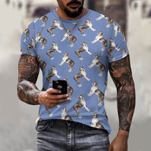 Load image into Gallery viewer, Watercolor Elegance Boston Terriers Men&#39;s Cotton T-Shirt-Apparel-Apparel, Boston Terrier, Dog Dad Gifts, Shirt, T Shirt-3