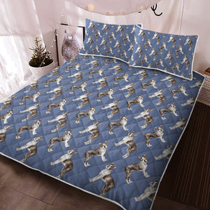 Watercolor Elegance Boston Terriers Quilted Bedding Set - 5 Colors-Bedding-Bedding, Blankets, Boston Terrier, Home Decor-7