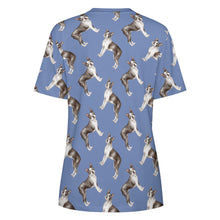 Load image into Gallery viewer, Watercolor Elegance Boston Terriers Women&#39;s Cotton T-Shirt-Apparel-Apparel, Boston Terrier, Dog Mom Gifts, Shirt-17