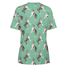 Load image into Gallery viewer, Watercolor Elegance Boston Terriers Women&#39;s Cotton T-Shirt-Apparel-Apparel, Boston Terrier, Dog Mom Gifts, Shirt-20