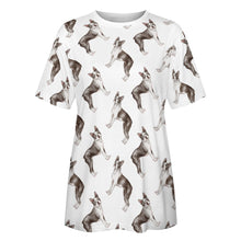 Load image into Gallery viewer, Watercolor Elegance Boston Terriers Women&#39;s Cotton T-Shirt-Apparel-Apparel, Boston Terrier, Dog Mom Gifts, Shirt-3