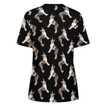 Load image into Gallery viewer, Watercolor Elegance Boston Terriers Women&#39;s Cotton T-Shirt-Apparel-Apparel, Boston Terrier, Dog Mom Gifts, Shirt-40