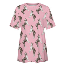 Load image into Gallery viewer, Watercolor Elegance Boston Terriers Women&#39;s Cotton T-Shirt-Apparel-Apparel, Boston Terrier, Dog Mom Gifts, Shirt-6