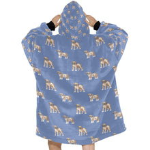 Load image into Gallery viewer, Watercolor Elegance Boxer Dogs Blanket Hoodie-16