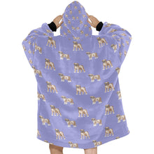 Load image into Gallery viewer, Watercolor Elegance Boxer Dogs Blanket Hoodie-23