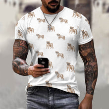 Load image into Gallery viewer, Watercolor Elegance Boxer Dogs Men&#39;s Cotton T-Shirt-18