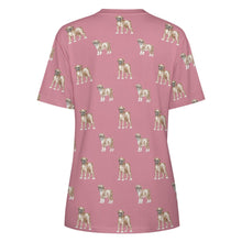 Load image into Gallery viewer, Watercolor Elegance Boxer Dogs Women&#39;s Cotton T-Shirt-10