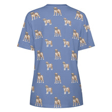 Load image into Gallery viewer, Watercolor Elegance Boxer Dogs Women&#39;s Cotton T-Shirt-16