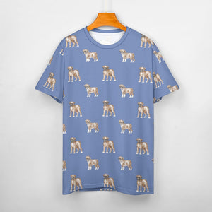 Watercolor Elegance Boxer Dogs Women's Cotton T-Shirt-19