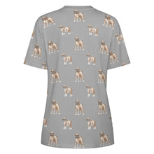 Load image into Gallery viewer, Watercolor Elegance Boxer Dogs Women&#39;s Cotton T-Shirt-29