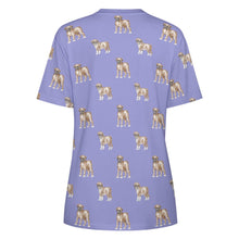 Load image into Gallery viewer, Watercolor Elegance Boxer Dogs Women&#39;s Cotton T-Shirt-31