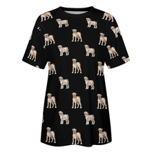 Load image into Gallery viewer, Watercolor Elegance Boxer Dogs Women&#39;s Cotton T-Shirt-35