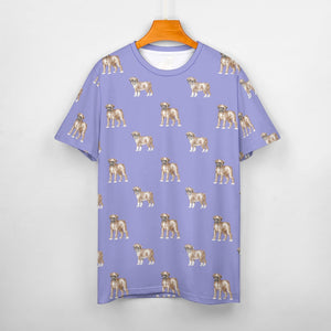 Watercolor Elegance Boxer Dogs Women's Cotton T-Shirt-36