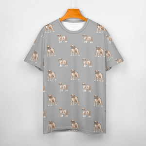 Watercolor Elegance Boxer Dogs Women's Cotton T-Shirt-38