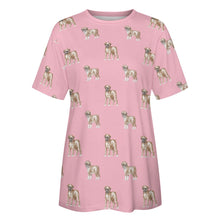 Load image into Gallery viewer, Watercolor Elegance Boxer Dogs Women&#39;s Cotton T-Shirt-6