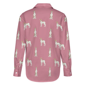 Watercolor Elegance Brindle Whippets Women's Shirt-Apparel-Apparel, Dog Mom Gifts, Greyhound, Shirt, Whippet-21