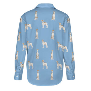 Watercolor Elegance Brindle Whippets Women's Shirt-Apparel-Apparel, Dog Mom Gifts, Greyhound, Shirt, Whippet-24