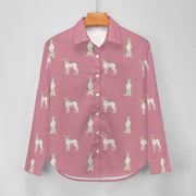 Watercolor Elegance Brindle Whippets Women's Shirt-Apparel-Apparel, Dog Mom Gifts, Greyhound, Shirt, Whippet-19