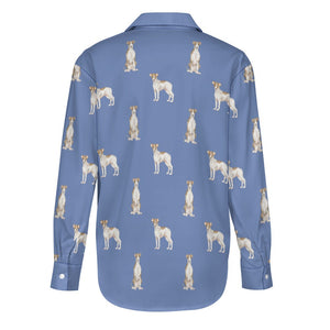 Watercolor Elegance Brindle Whippets Women's Shirt-Apparel-Apparel, Dog Mom Gifts, Greyhound, Shirt, Whippet-27