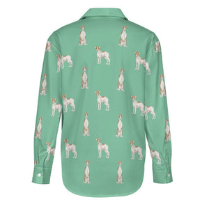 Watercolor Elegance Brindle Whippets Women's Shirt-Apparel-Apparel, Dog Mom Gifts, Greyhound, Shirt, Whippet-30