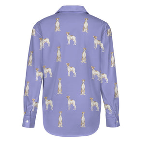 Watercolor Elegance Brindle Whippets Women's Shirt-Apparel-Apparel, Dog Mom Gifts, Greyhound, Shirt, Whippet-33