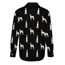 Load image into Gallery viewer, Watercolor Elegance Brindle Whippets Women&#39;s Shirt-Apparel-Apparel, Dog Mom Gifts, Greyhound, Shirt, Whippet-12