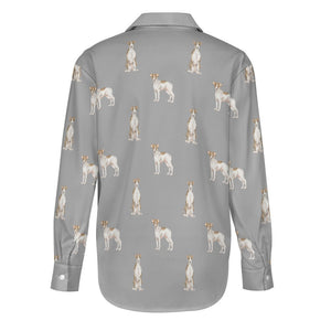 Watercolor Elegance Brindle Whippets Women's Shirt-Apparel-Apparel, Dog Mom Gifts, Greyhound, Shirt, Whippet-36