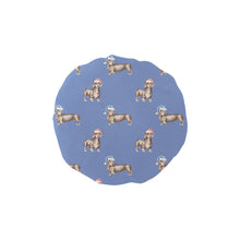 Load image into Gallery viewer, Watercolor Elegance Chocolate Dachshunds Christmas Elastic Reusable Shower Caps-Accessories-Accessories, Christmas, Dachshund, Dog Mom Gifts-CornflowerBlue-ONE SIZE-17