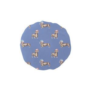 Watercolor Elegance Chocolate Dachshunds Christmas Elastic Reusable Shower Caps-Accessories-Accessories, Christmas, Dachshund, Dog Mom Gifts-CornflowerBlue-ONE SIZE-17