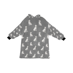 Watercolor Elegance Dalmatians Blanket Hoodie-Blanket-Apparel, Blanket Hoodie, Blankets, Dalmatian, Dog Mom Gifts-Parisian Gray-ONE SIZE-26