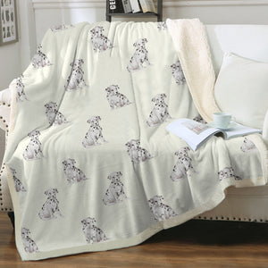 Watercolor Elegance Dalmatians Sherpa Fleece Blanket - 8 Colors-Blanket-Bedding, Blankets, Dalmatian, Home Decor-8