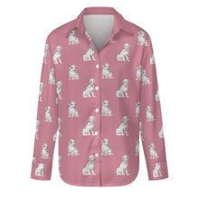 Load image into Gallery viewer, Watercolor Elegance Dalmatians Women&#39;s Shirt-Apparel-Apparel, Dalmatian, Dog Mom Gifts, Shirt-Dusty Pink-S-20