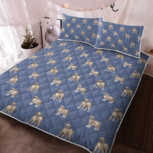 Load image into Gallery viewer, Watercolor Elegance Fawn Boxer Dogs Quilted Bedding Set-Bedding-Bedding, Blankets, Boxer, Home Decor-7