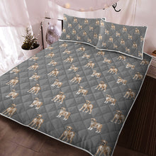 Load image into Gallery viewer, Watercolor Elegance Fawn Boxer Dogs Quilted Bedding Set-Bedding-Bedding, Blankets, Boxer, Home Decor-8