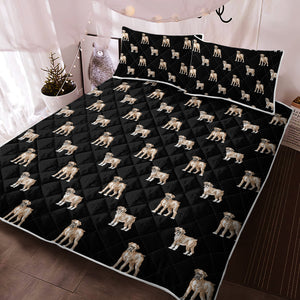 Watercolor Elegance Fawn Boxer Dogs Quilted Bedding Set-Bedding-Bedding, Blankets, Boxer, Home Decor-9