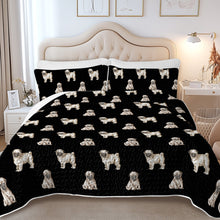 Load image into Gallery viewer, Watercolor Elegance Fawn Pugs Quilted Bedding Set-Bedding-Bedding,Blankets,Christmas,Home Decor-10