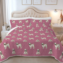 Load image into Gallery viewer, Watercolor Elegance Fawn Pugs Quilted Bedding Set-Bedding-Bedding,Blankets,Christmas,Home Decor-8