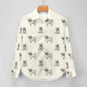 Watercolor Elegance Fawn Pugs Women's Shirt - 9 Colors-Apparel-Apparel, Dog Mom Gifts, Pug, Shirt-10
