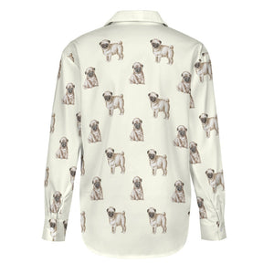 Watercolor Elegance Fawn Pugs Women's Shirt - 9 Colors-Apparel-Apparel, Dog Mom Gifts, Pug, Shirt-12