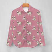 Watercolor Elegance Fawn Pugs Women's Shirt - 9 Colors-Apparel-Apparel, Dog Mom Gifts, Pug, Shirt-16