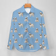 Watercolor Elegance Fawn Pugs Women's Shirt - 9 Colors-Apparel-Apparel, Dog Mom Gifts, Pug, Shirt-19