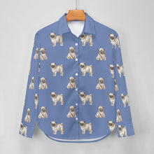 Load image into Gallery viewer, Watercolor Elegance Fawn Pugs Women&#39;s Shirt - 9 Colors-Apparel-Apparel, Dog Mom Gifts, Pug, Shirt-22