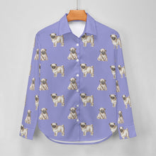 Load image into Gallery viewer, Watercolor Elegance Fawn Pugs Women&#39;s Shirt - 9 Colors-Apparel-Apparel, Dog Mom Gifts, Pug, Shirt-28