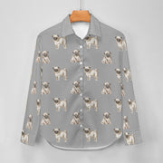 Watercolor Elegance Fawn Pugs Women's Shirt - 9 Colors-Apparel-Apparel, Dog Mom Gifts, Pug, Shirt-31