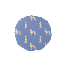 Load image into Gallery viewer, Watercolor Elegance Fawn Red Whippets Christmas Elastic Reusable Shower Caps-Accessories-Accessories, Christmas, Dog Mom Gifts, Greyhound, Whippet-CornflowerBlue-ONE SIZE-9