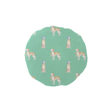 Load image into Gallery viewer, Watercolor Elegance Fawn Red Whippets Christmas Elastic Reusable Shower Caps-Accessories-Accessories, Christmas, Dog Mom Gifts, Greyhound, Whippet-MediumAquaMarine-ONE SIZE-13